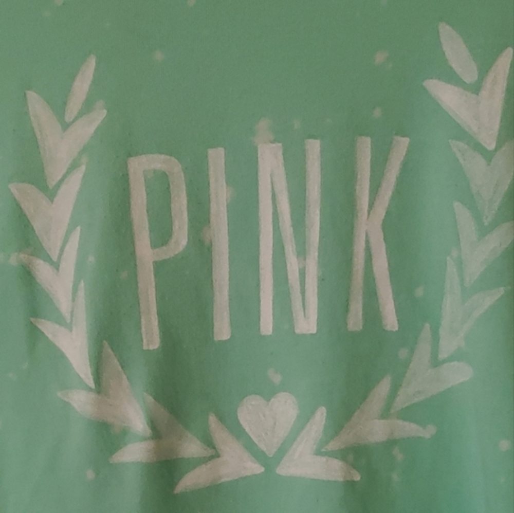 Victorias Secret size S/P mint‎ green distressed longsleeve shirt - Picture 3 of 6
